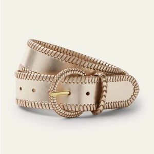NWT Boden Woven Waist Belt Gold